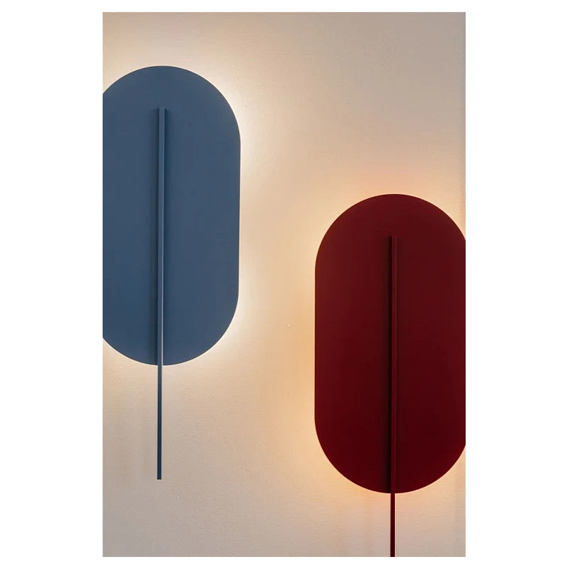 Kinkiet Owalny Rokke Burgundowy Ummo | Design i Elegancja