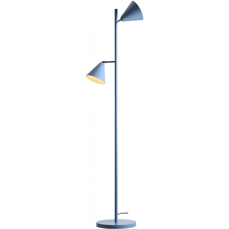 Lampa podłogowa 2-punktowa Form niebieska | Aldex - Retro Design