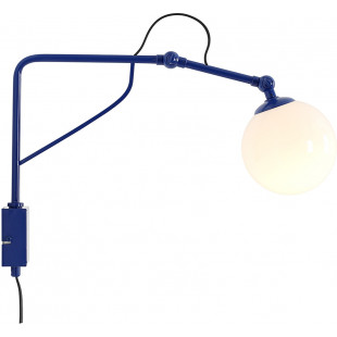 Kinkiet Soho Glass Aldex: Szklana kula, biały/kobalt - Sklep Lamp