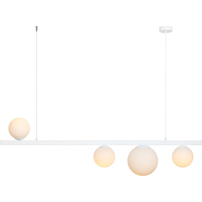 Lampa Garda IV biała Aldex | Wisząca, szkło, E27 - Kup teraz!