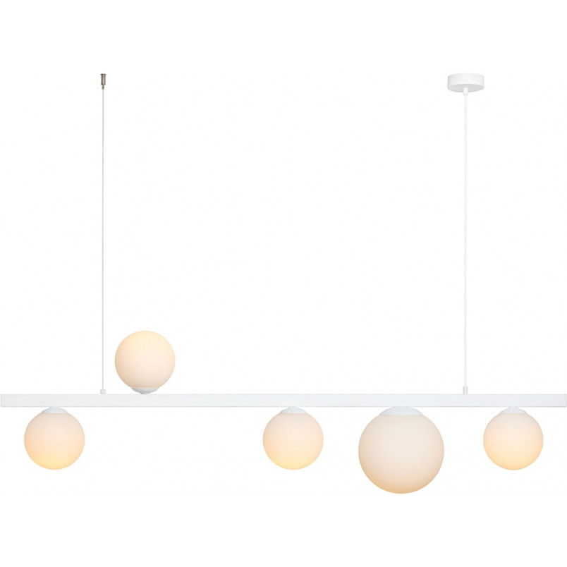Lampa Garda V biała Aldex - Szklane kule, wisząca E27