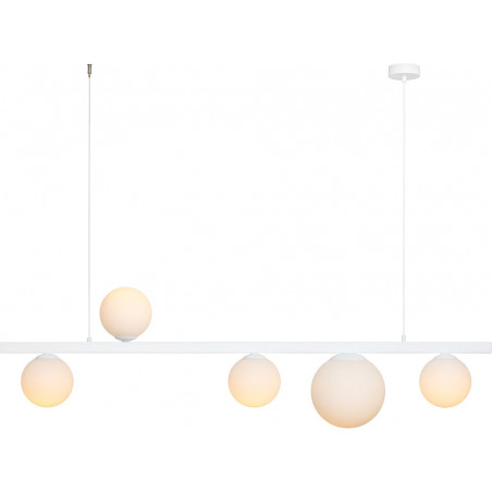 Lampa Garda V biała Aldex - Szklane kule, wisząca E27
