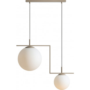 Lampa wisząca 2 kule białe/beżowe Aldex Zac | Sklep z lampami
