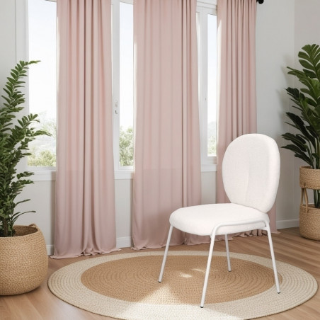 Krzesło tapicerowane Bianco - Intesi | Białe, Bouclé, Boho