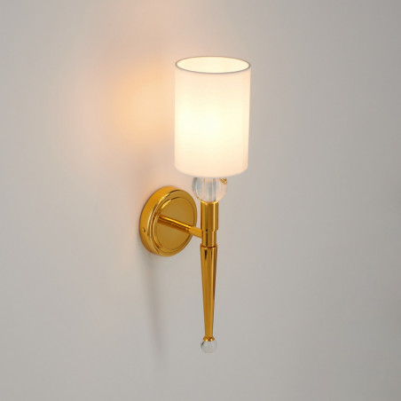 Kinkiet Glamour Dama | Biało-Złoty Step Into Design