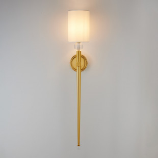 Kinkiet z abażurem glamour Dama 92cm biało-złoty Step Into Design