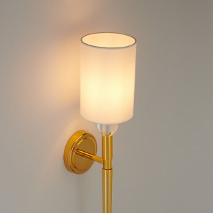 Kinkiet Glamour Dama 92cm | Biało-Złoty | Step Into Design