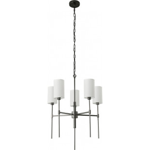 Żyrandol wiszący z abażurami hampton Darling 60cm biały / czarny połysk Step Into Design