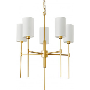 Żyrandol wiszący z abażurami hampton Darling 60cm złoty / czarny połysk Step Into Design
