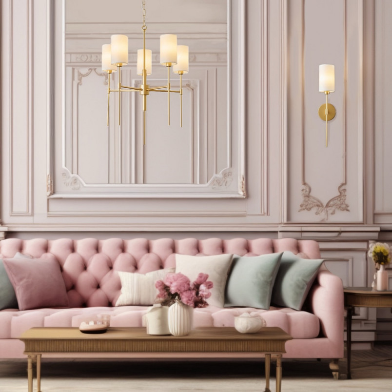 Żyrandol Hampton Darling | Złoty/Biały | Step Into Design
