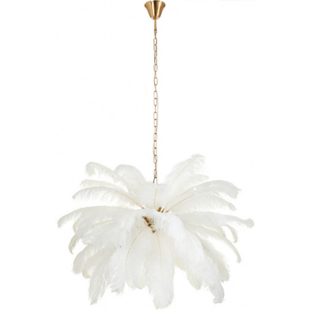 Lampa wisząca Emu biała z piórami | Step Into Design