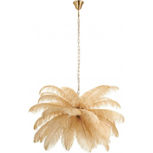 Lampa wisząca z piórami Emu 100cm beżowa | Step Into Design