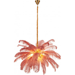 Lampa wisząca z piórami Emu 100cm różowa Step Into Design