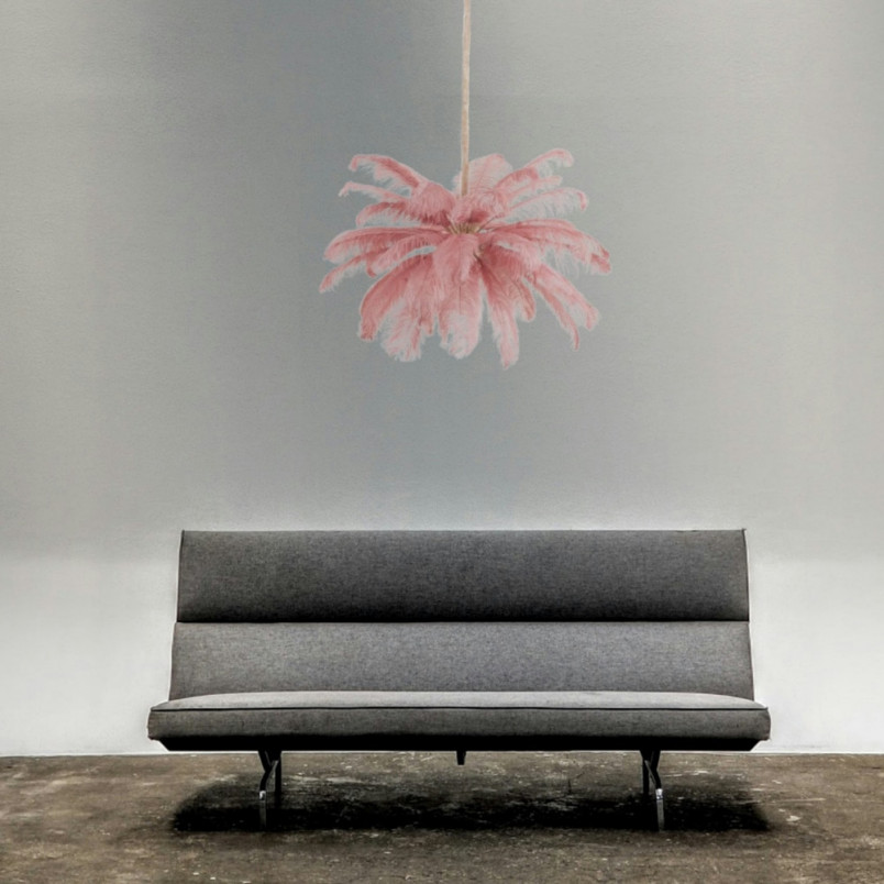 Lampa wisząca Emu różowa | Step Into Design - 100cm