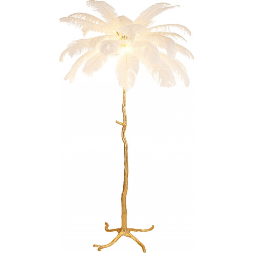 Lampa podłogowa Emu biało-złota | Step Into Design