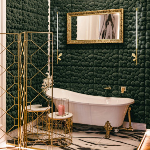 Kinkiet Glamour Florence Złoty 86cm | Step Into Design