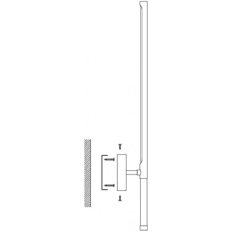 Kinkiet Pionowy Fresco LED 95cm Złoty | Step Into Design
