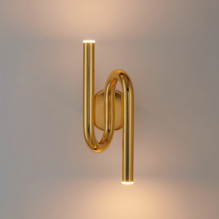 Kinkiet podwójny Myk LED złoty | Step Into Design