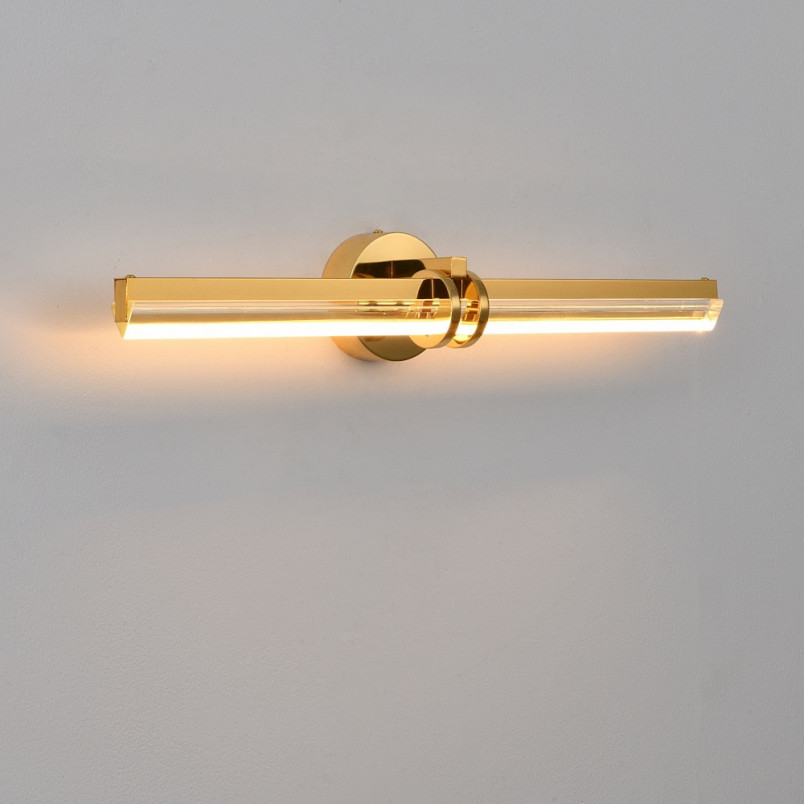 Kinkiet podłużny glamour Lovely LED 58cm złoty | Step Into Design