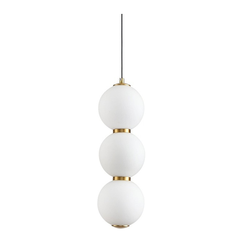 Lampa wisząca Perla - szklane kule, złoto | Step Into Design