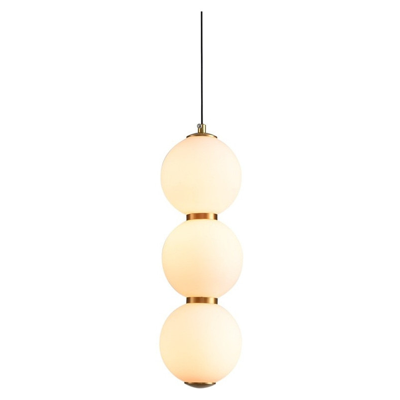 Lampa wisząca Perla - szklane kule, złoto | Step Into Design