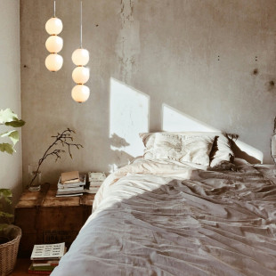 Lampa wisząca Perla - szklane kule, złoto | Step Into Design