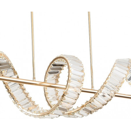Lampa wisząca kryształowa Ritz LED 150cm złota | Step Into Design