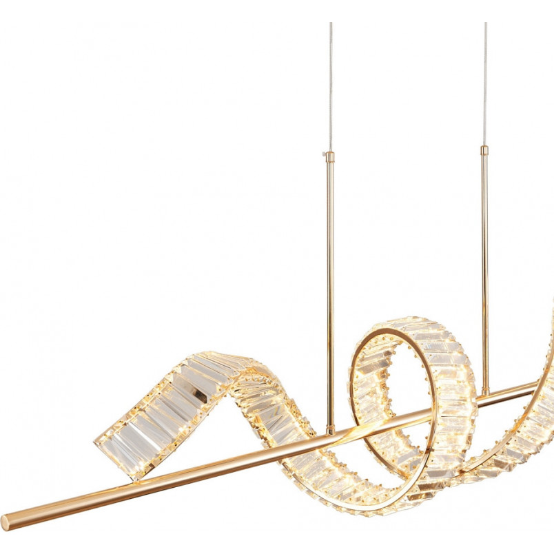Lampa wisząca kryształowa Ritz LED 150cm złota | Step Into Design