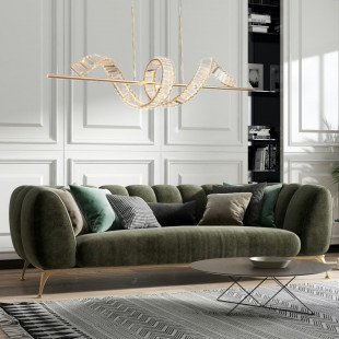 Lampa wisząca kryształowa Ritz LED 150cm złota | Step Into Design