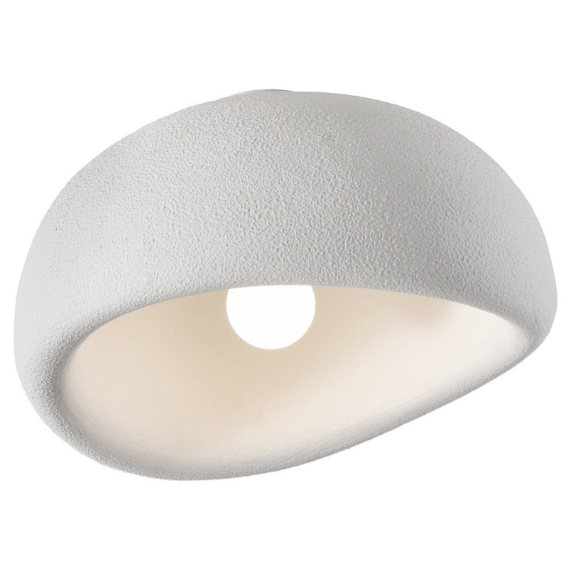 Plafon Japandi Stone 40cm biały | Step Into Design