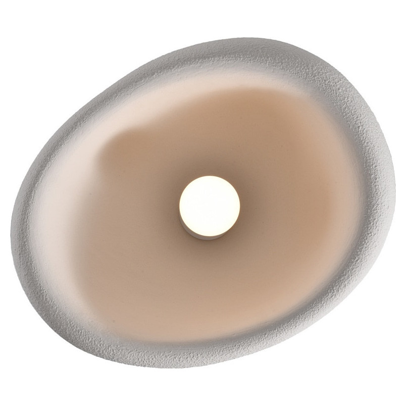Plafon Japandi Stone 50cm biały | Step Into Design