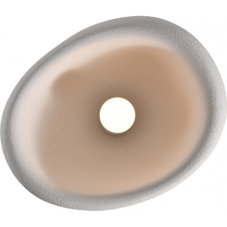Plafon Japandi Stone 50cm biały | Step Into Design