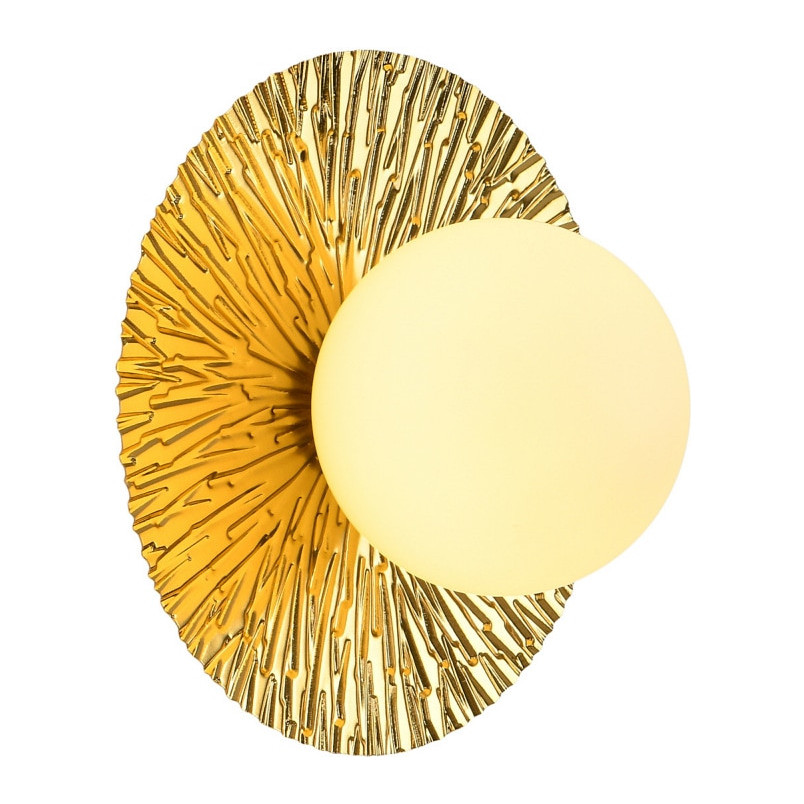 Kinkiet okrągły Sun | Złoto i szkło | Step Into Design