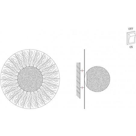 Kinkiet okrągły Sun | Złoto i szkło | Step Into Design