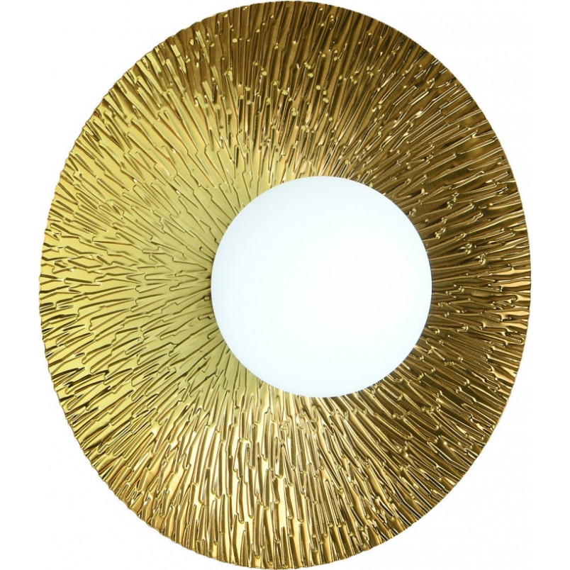 Kinkiet okrągły Sun | Złoto-biały, szkło | Step Into Design