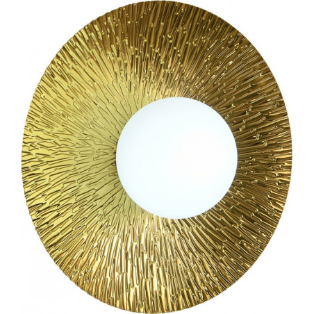 Kinkiet okrągły Sun | Złoto-biały, szkło | Step Into Design