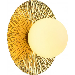 Kinkiet okrągły Sun | Złoto-biały, szkło | Step Into Design