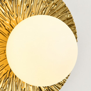 Kinkiet okrągły Sun | Złoto-biały, szkło | Step Into Design