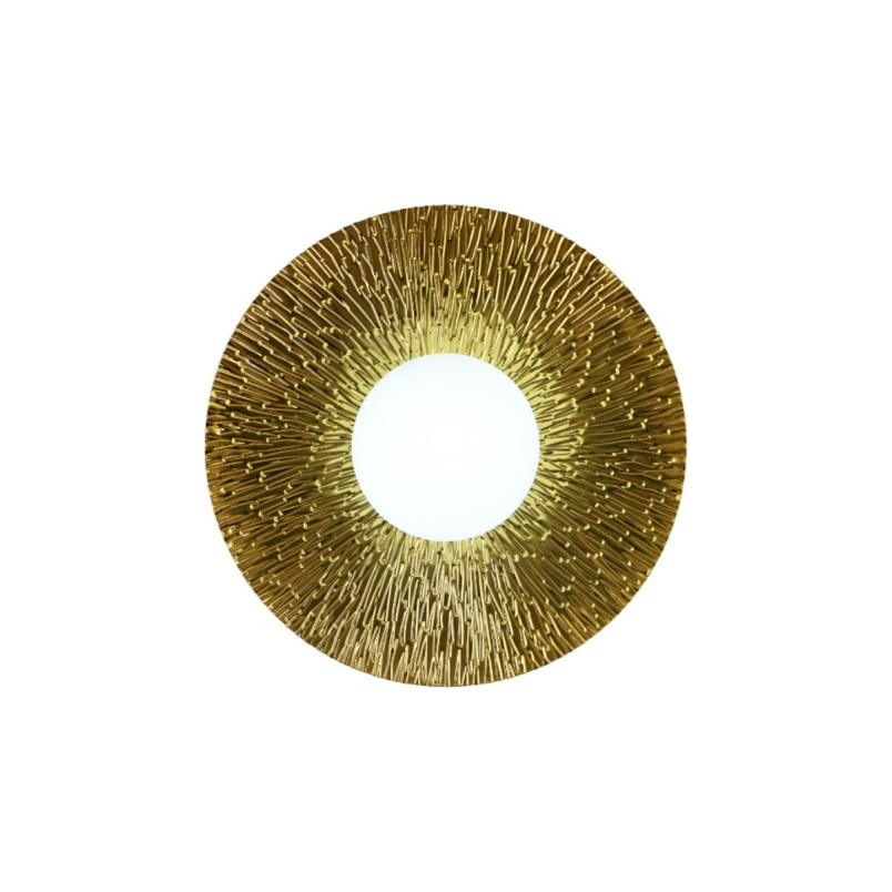 Kinkiet okrągły Sun | Złoto-biały, szkło | Step Into Design