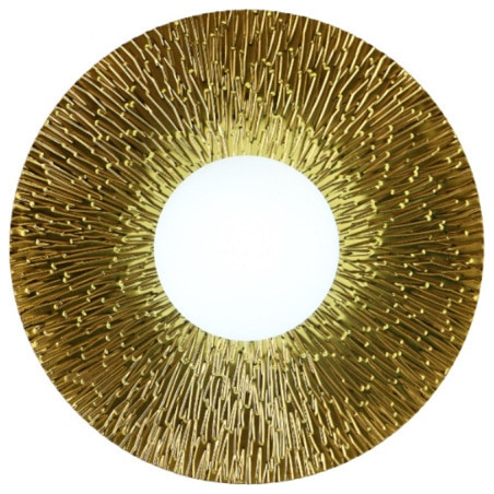 Kinkiet okrągły Sun | Złoto-biały, szkło | Step Into Design