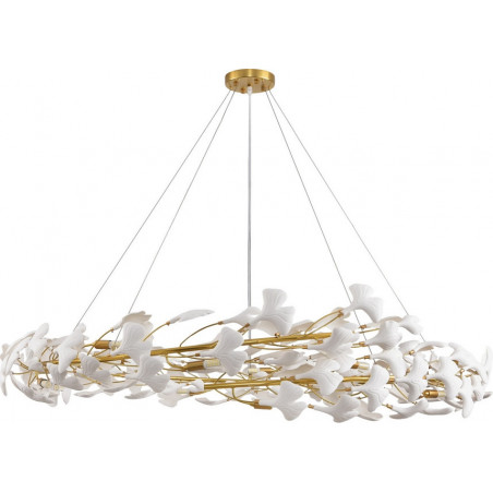Lampa wisząca Botanika | Biało-złota, Art Deco | Step