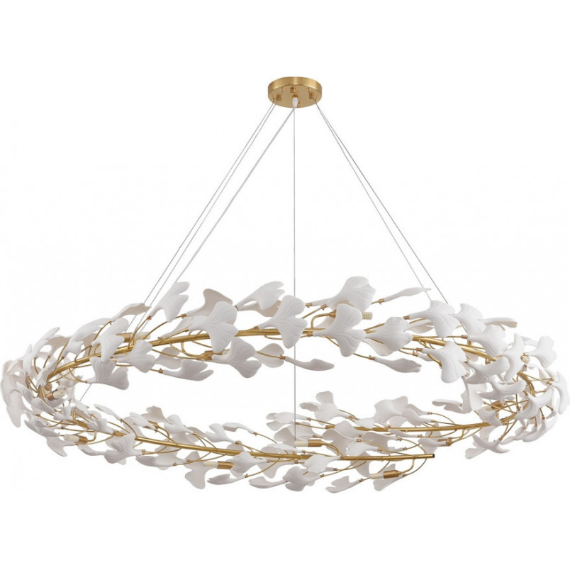 Lampa wisząca Botanika | Biało-złota, Art Deco | Step