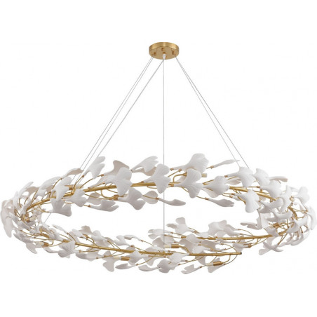 Lampa wisząca Botanika | Biało-złota, Art Deco | Step