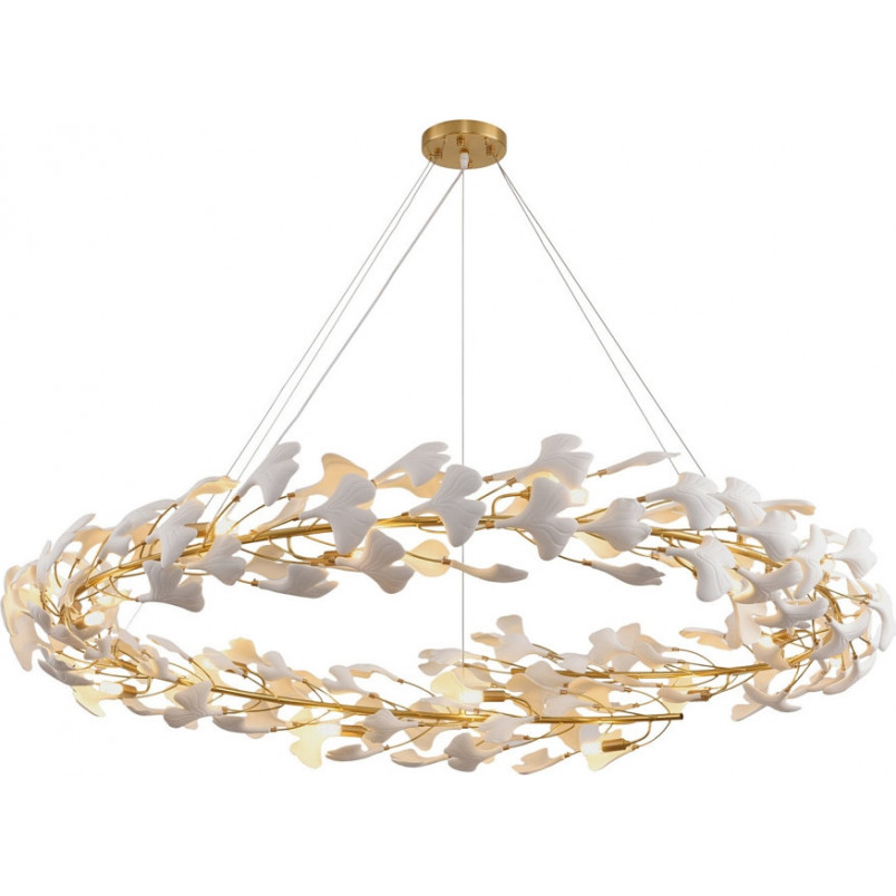 Lampa wisząca Botanika | Biało-złota, Art Deco | Step