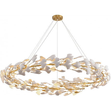 Lampa wisząca Botanika | Biało-złota, Art Deco | Step