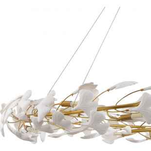 Lampa wisząca Botanika | Biało-złota, Art Deco | Step