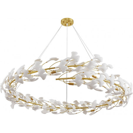 Lampa wisząca Botanika | Biało-złota, Art Deco | Step