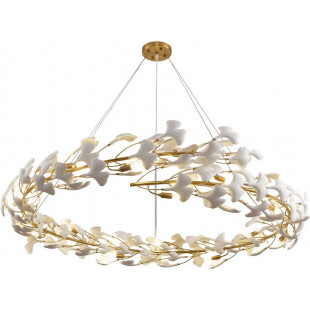 Lampa wisząca Botanika | Biało-złota, Art Deco | Step