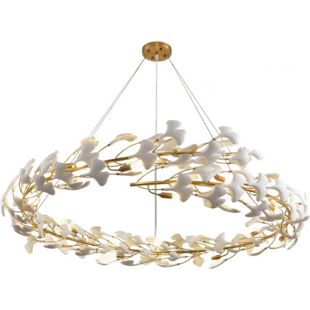 Lampa wisząca Botanika | Biało-złota, Art Deco | Step