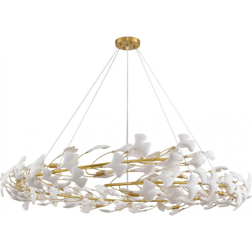Lampa wisząca Botanika | Biało-złota, Art Deco | Step